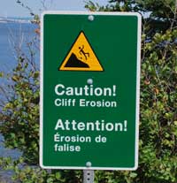 Erosion sign