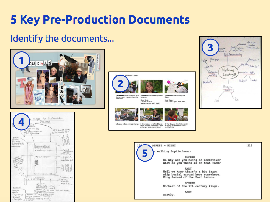 5 pre-production documents