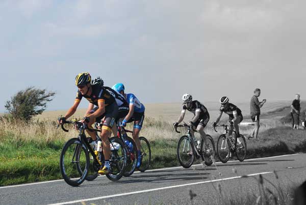 Faded cyclists photo